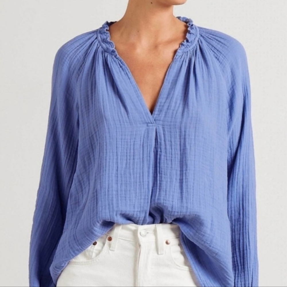 Xirena Camila Popover Blouse Chelsea Gauze Peri S